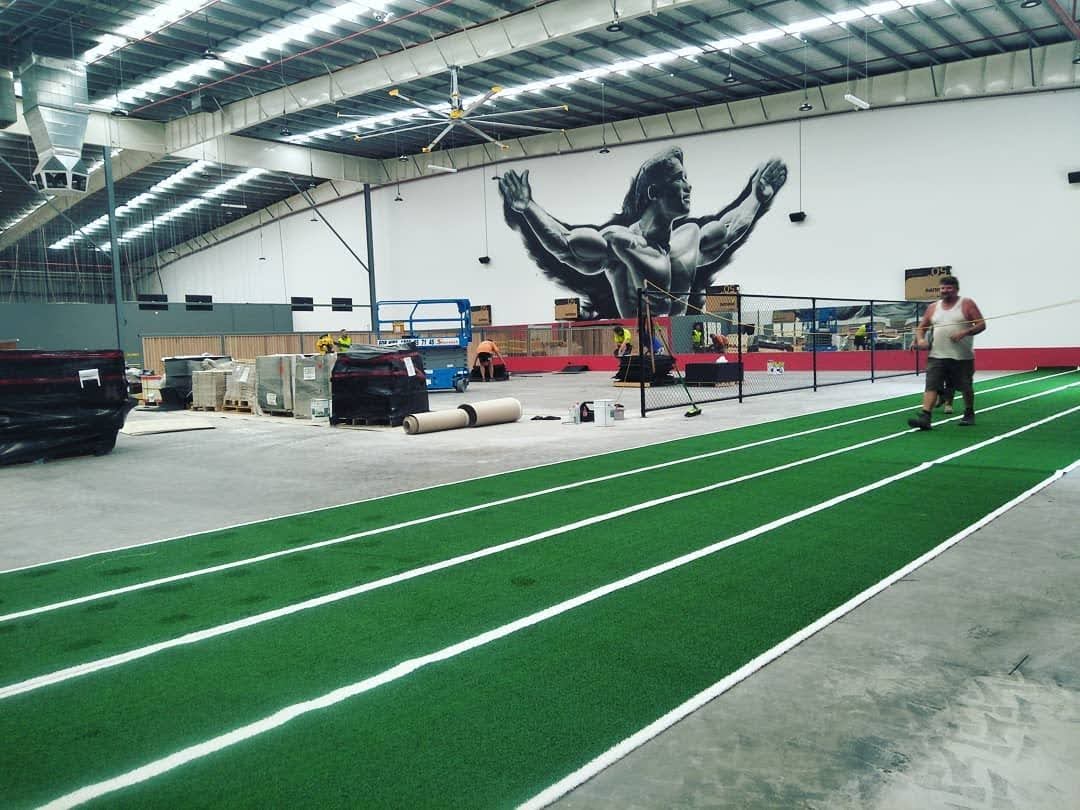 Large facility commercial astro turf installation - Phoenix Strength