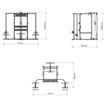 LCPC Pro with cable crossover kit attachment - dimensions and specs