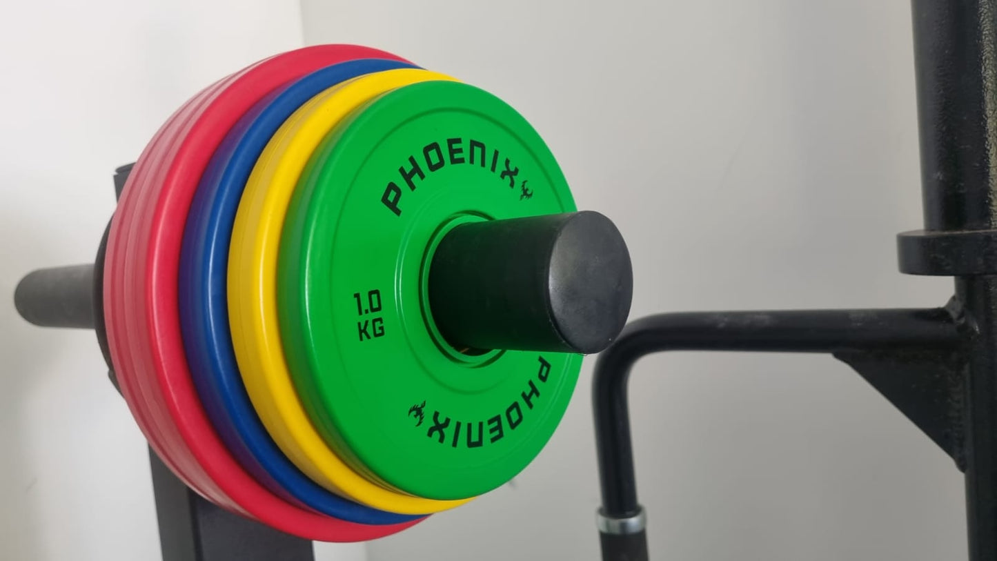 Fractional Bumper Plate Set - 0.5, 1, 1.5, 2, 2.5kg pairs - 15kg set - My Store