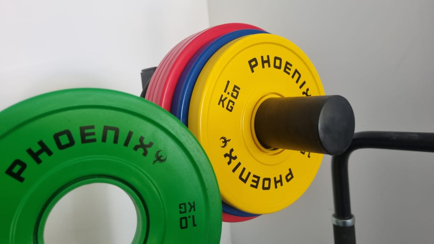 Fractional Bumper Plate Set - 0.5, 1, 1.5, 2, 2.5kg pairs - 15kg set - My Store