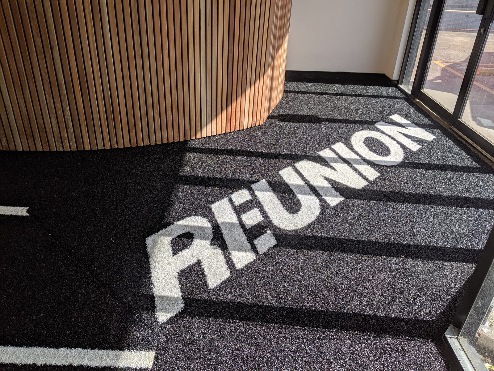 Custom astro turf, black astro with inlaid logo