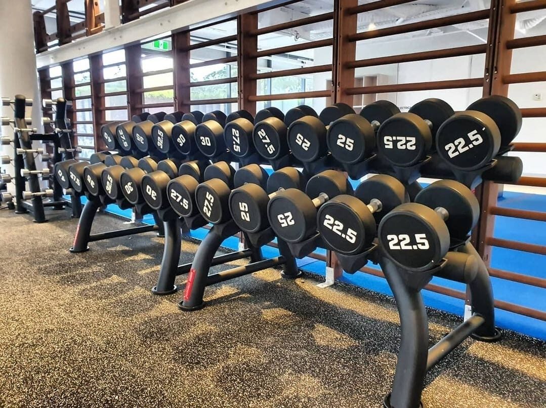 Custom branded commercial dumbbells