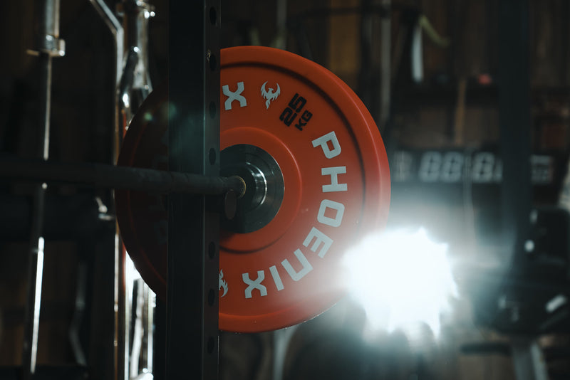 Phoenix bumper plate loaded on the LCPC Pro carriage