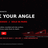 Phoenix squat wedges 10, 20 and 30 degree angle options